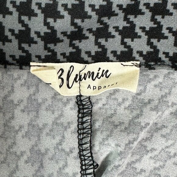 New Upscale Houndstooth and Black Sequin Fun Button up Shirt Runs big size L - Picture 5 of 9